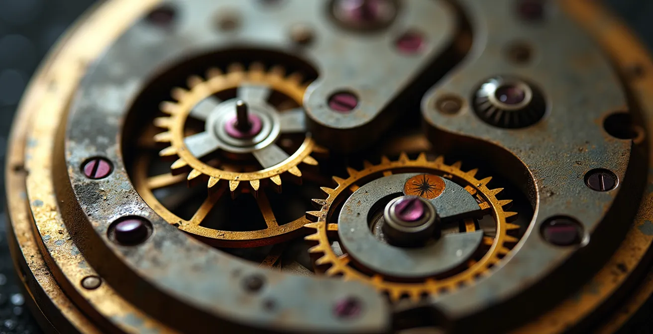 Makroaufnahme historischer Sammlerstücke mit Patina