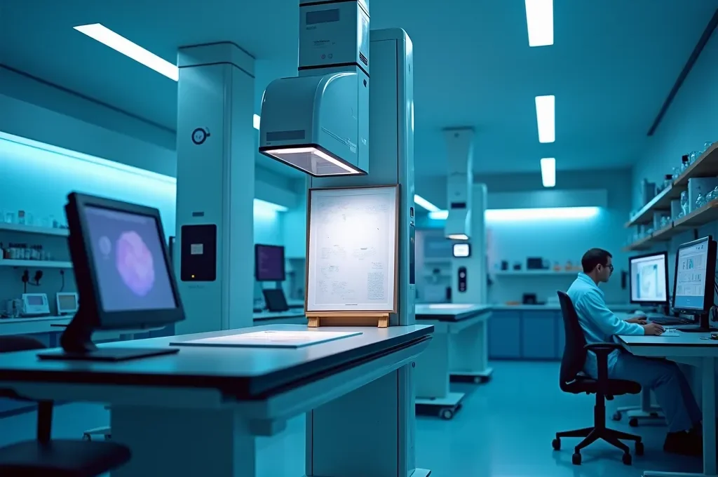 Röntgenaufnahme eines Gemäldes zeigt verborgene Malschichten und Übermalungen