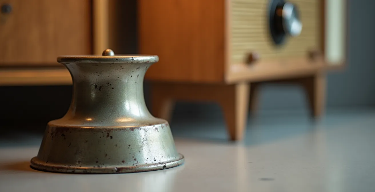 Makroaufnahme von DDR-Designobjekten mit charakteristischer Ästhetik