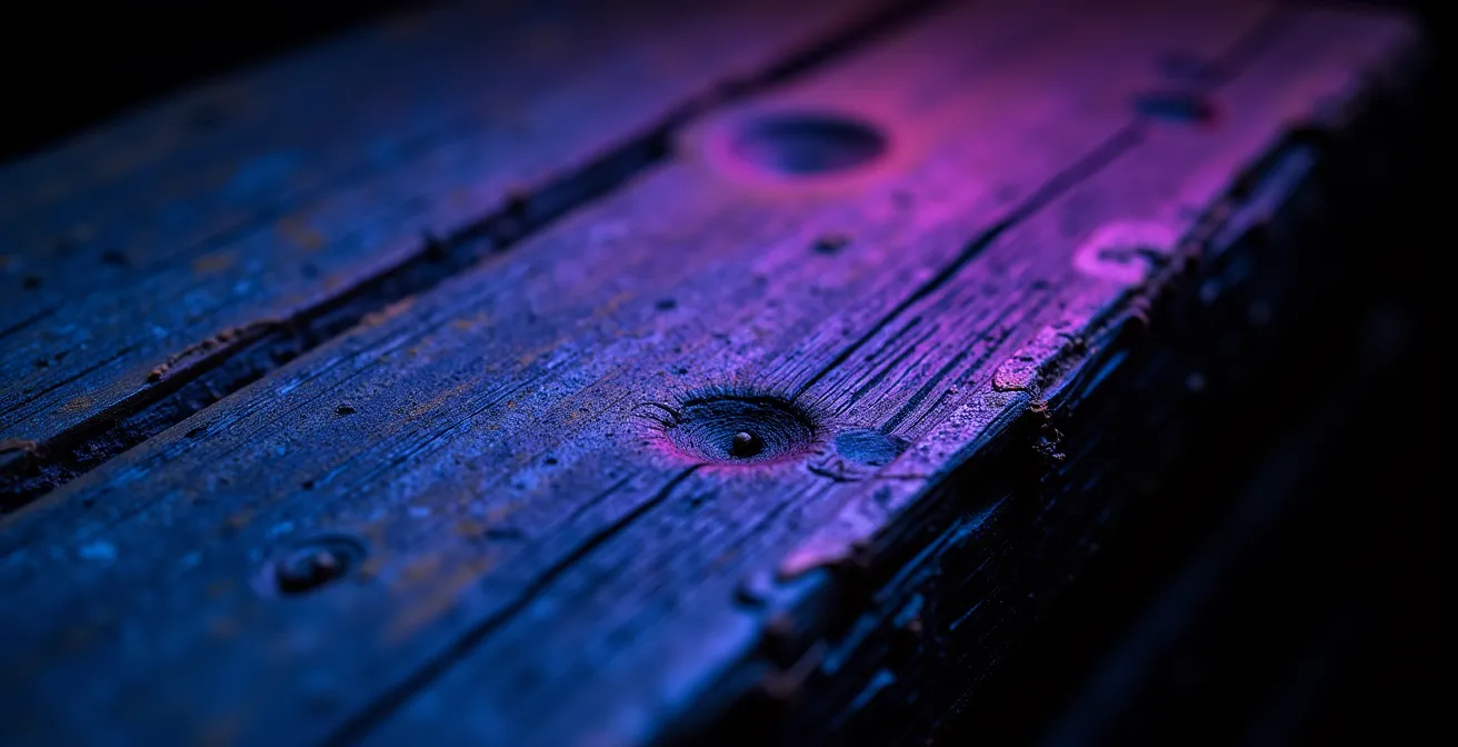 Digitales Zustandsprotokoll einer Antiquität mit UV-Licht Dokumentation